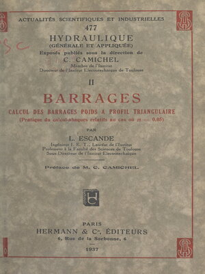 cover image of Barrages (2). Calcul des barrages poids à profil triangulaire